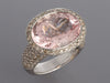 Vendoro 18K White Gold Morganite and Diamond Ring