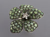 Piranesi 18K White Gold Green Sapphire and Diamond Mosaique Flower Ring