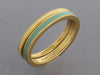 Hidalgo 18K Yellow Gold Turquoise and Yellow Enamel Ring Guard Set