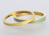 Hidalgo 18K Yellow Gold Turquoise and Yellow Enamel Ring Guard Set