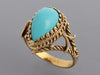 Vintage 14K Yellow Gold Turquoise Ring