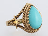 Vintage 14K Yellow Gold Turquoise Ring