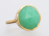 18K Yellow Gold Chrysoprase Ring