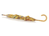 Ferragamo Vintage Shoe and Butterfly Print Yellow Handled Umbrella