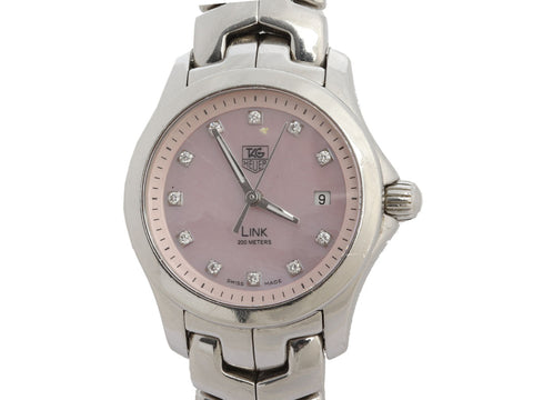 Tag Heuer Stainless Steel Diamond Ladies Link Watch 27mm