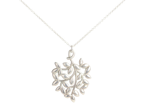 Tiffany & Co. Sterling Silver Paloma Picasso Olive Leaf Pendant Necklace