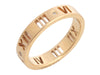 Tiffany & Co. 18K Rose Gold Diamond Pierced Atlas Band Ring