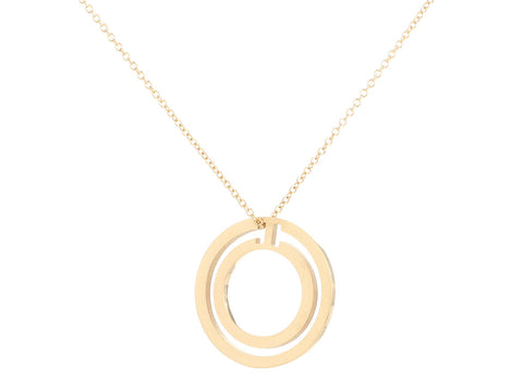 Tiffany & Co. 18K Yellow Gold Tiffany T Circle Pendant Necklace