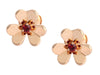 Van Cleef & Arpels 18K Rose Gold Ruby Mini Frivole Pierced Earrings