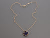 Van Cleef & Arpels 18K Yellow Gold Blue Sèvres Porcelain Vendôme Magic Alhambra Pendant Necklace