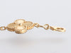 Van Cleef & Arpels 18K Yellow Gold 5-Motif Vintage Alhambra Guilloché Bracelet