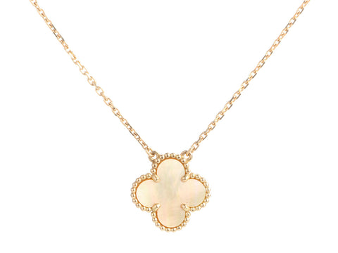 Van Cleef & Arpels LE 18K Yellow Gold Princess Grace Vintage Alhambra Pendant Necklace