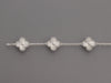 Van Cleef & Arpels 18K White Gold 5-Motif Guilloché Vintage Alhambra Bracelet