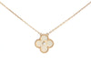 Van Cleef & Arpels 18K Yellow Gold MOP Vintage Alhambra 2018 Holiday Pendant Necklace