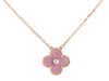 Van Cleef & Arpels 18K Rose Gold Rhodonite Diamond 2021 Holiday Pendant Necklace