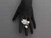 Van Cleef & Arpels 18K White Gold Diamond Lotus Between the Finger Ring