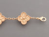 Van Cleef & Arpels 18K Rose Gold Hammered 5-Motif Vintage Alhambra Bracelet