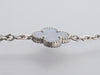 Van Cleef & Arpels 18K White Gold 10-Motif Chalcedony Vintage Alhambra Necklace