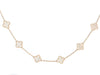 Van Cleef & Arpels 18K Yellow Gold 10-Motif MOP Vintage Alhambra Necklace