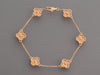 Van Cleef & Arpels 18K Rose Gold 6-Motif Sweet Alhambra Bracelet