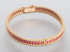 Van Cleef & Arpels 18K Rose Gold Ruby Perlée Bracelet