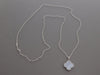 Van Cleef & Arpels 18K White Gold Chalcedony Magic Alhambra Long Pendant Necklace