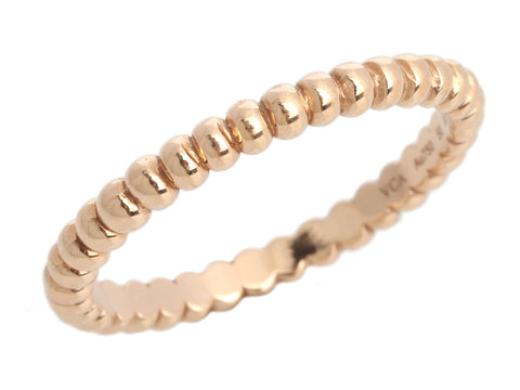 Van Cleef & Arpels Small 18K Rose Gold Perlée of Pearls Band Ring