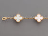 Van Cleef & Arpels 18K Yellow Gold 5-Motif MOP Vintage Alhambra Bracelet