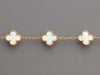 Van Cleef & Arpels 18K Yellow Gold 5-Motif MOP Vintage Alhambra Bracelet