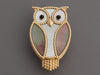 Van Cleef & Arpels 18K Yellow Gold Lucky Owl Pendant/Clip