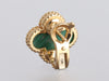 Van Cleef & Arpels 18K Yellow Gold Malachite Vintage Alhambra Pierced Earrings