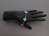 Van Cleef & Arpels 18K White Gold Turquoise Vintage Alhambra Bracelet