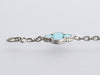 Van Cleef & Arpels 18K White Gold Turquoise Vintage Alhambra Bracelet