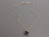 Van Cleef & Arpels 18K Yellow Gold Blue Sèvres Porcelain Magic Alhambra Pendant Necklace