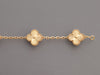 Van Cleef & Arpels 18K Yellow Gold 5-Motif Vintage Alhambra Guilloché Bracelet