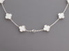 Van Cleef & Arpels 18K White Gold 20-Motif Vintage Alhambra MOP Necklace