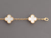 Van Cleef & Arpels 18K Yellow Gold 5-Motif MOP Vintage Alhambra Bracelet