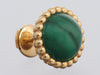 Van Cleef & Arpels 18K Yellow Gold Malachite Perlée Couleurs Pierced Earrings