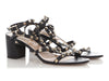 Valentino Black Rockstud Ankle Strap Sandals