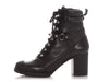 Valentino Black Rockstud Accented Combat Ankle Boots