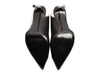 Saint Laurent Black and White Zipper Pumps