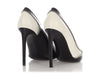 Saint Laurent Black and White Zipper Pumps