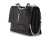 Saint Laurent Medium Black Croc-Embossed Sunset