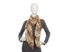 YSL Brown Python Print Scarf