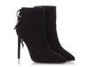 Saint Laurent Black Suede Fringe Ankle Boots