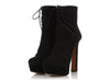 Alaïa Black Suede Lace Up Corset Platform Booties