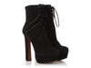 Alaïa Black Suede Lace Up Corset Platform Booties