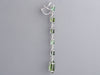 Antonini Milano 18K White Gold Tourmaline Diamond Pierced Drop Earrings