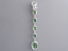 Antonini Milano 18K White Gold Tourmaline Diamond Pierced Drop Earrings