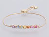 Emily and Ashley 14K Yellow Gold Multicolor Ruffle Slider Bracelet